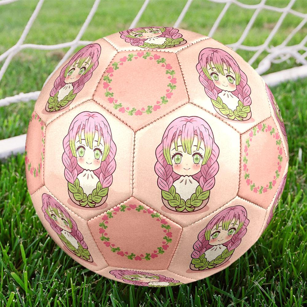 1pc Demon Slayer Kimetsu No Yaiba Soccer Ball Size 5 Indoor Soccer Ball Fashion Colorful Backyard Game - Great For Sports Fans Gift HE16