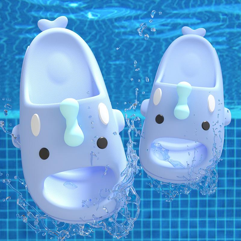 

Cute Whale Cartoon Children s Slippers for Girls, Summer Indoor Home Use, Non-Slip, for Older Kids and Toddlers, Boys Sandals 24-25