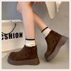 Retro thick-soled Martin boots women's new autumn and winter non-slip versatile height-increasing small short boots