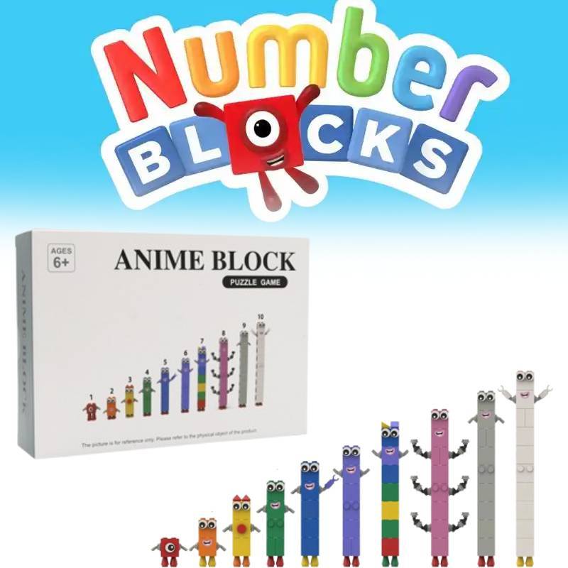 Numberblocks Blocks With Plastic Pieces For Diy Party Games And Kids Play
