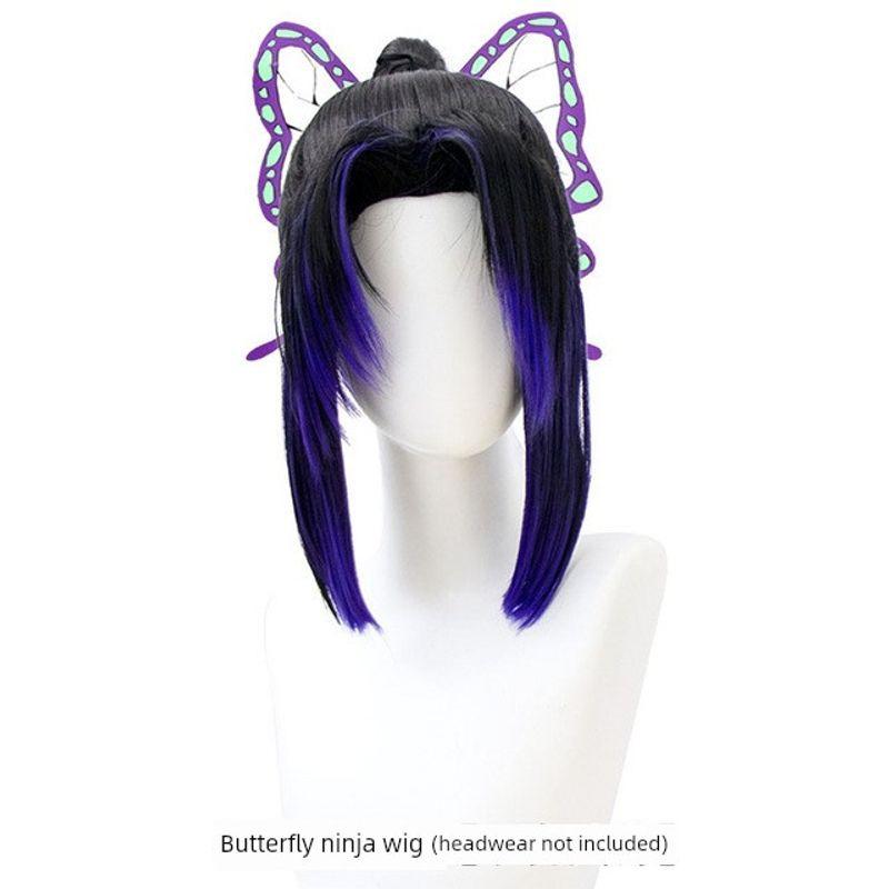 

Halloween Demon Slayer Family Costumes: Zenitsu Agatsuma, Nezuko Tomioka, Tanjiro Kamado, Shinobu Kocho Bug Pillar Butterfly Ninja Wig One size fits all