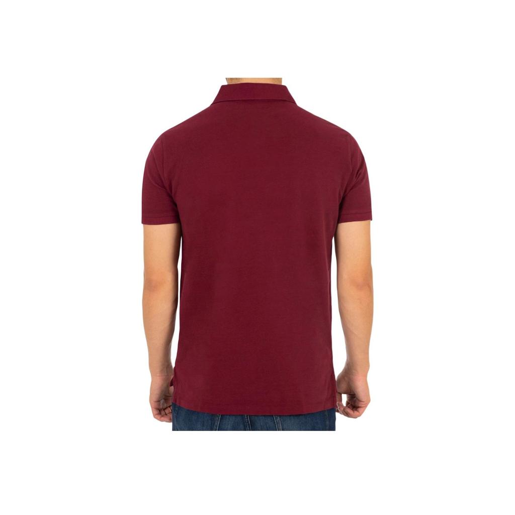 Polo Ralph Lauren Solid Color Short Sleeve Polo Shirt With Pony Embroidery Men tops Burgundy 710675974-007