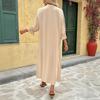 2025 Retro Elegant Striped Dress with Waist-Cinching Buttons