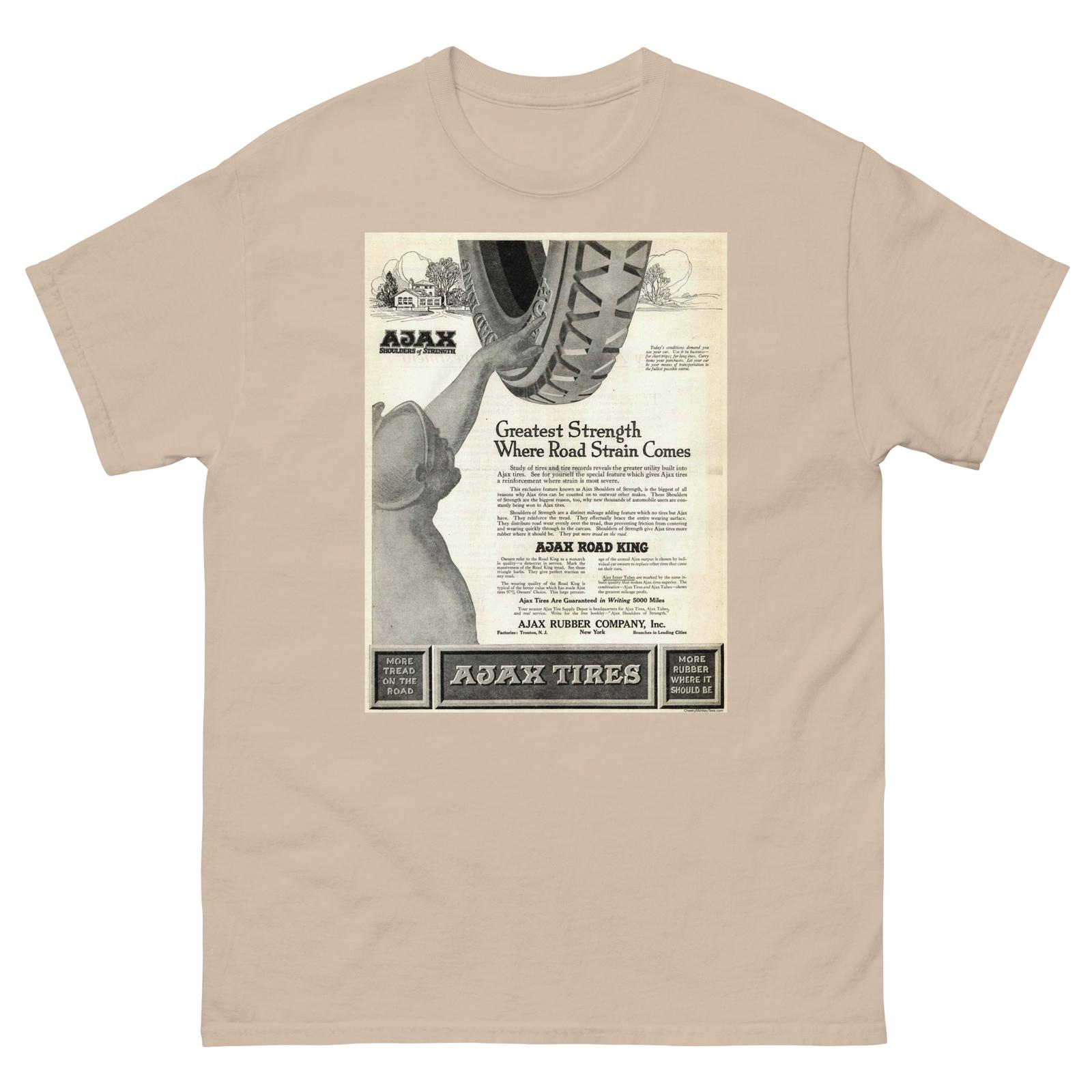 Vintage Magazine Advertisement Ajax Tires T-Shirt Mens Womens Tees Top 4XL
