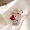 Rhinestone Bow Brooch Bling Pin, Love Heart Bowknot Lapel Women Jewelry Accessory for Dresses Coats Sweaters Pin