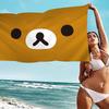 Kawaii Rilakkuma Bär Mikrofaser Decke Schnelltrocknende Strandtücher Übergröße Druck Super Saugfähige Pooltuch Decke
