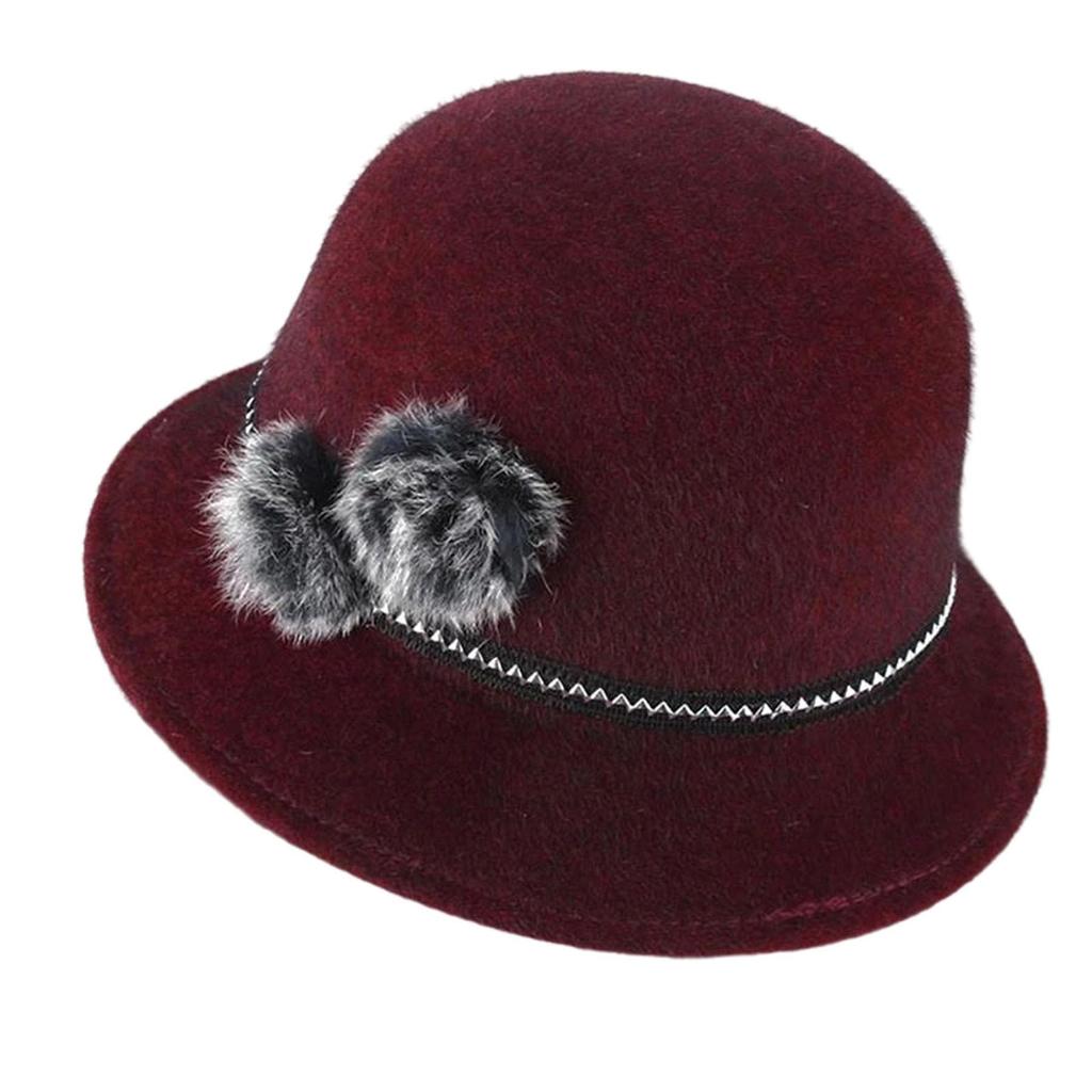 Ladies' Comfortable And Casual Fashionable Warm Basin Hat Solid Color Hat