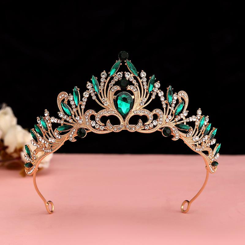 Baroque Retro Black Luxury Crown Bridal Tiara Wedding Dress Birthday Queen Crown Cake Crown