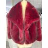 Women Faux Fox Fur Cropped Coat Large Lapel Collar Luxury Short Fluffy Jacket Cruelty‑Free Warm Outerwear For Winter Party Street Wear