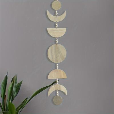 1 Stück-Einzigartige Wandkunst Sonne Mond Zahn Holzprodukte Dekoration Nordisch Schlichte Wanddekoration Kreative Heimdekoration