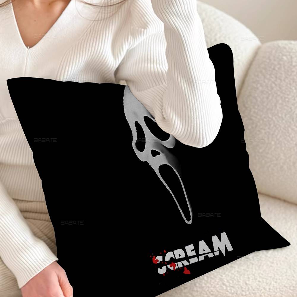S-Scream G-Ghostface Cushion Cover Polyester Sofa Cushions Decorative Throw Pillows Home Decoration Pillowcover