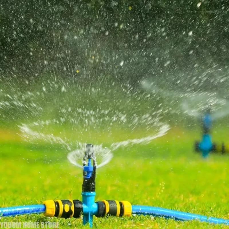 Rotary Automatic Garden Sprinkler, Rotary Wheel Watering Nozzle, Practical Irrigation Tool for Lawn,Vegetable & Horticulture Use