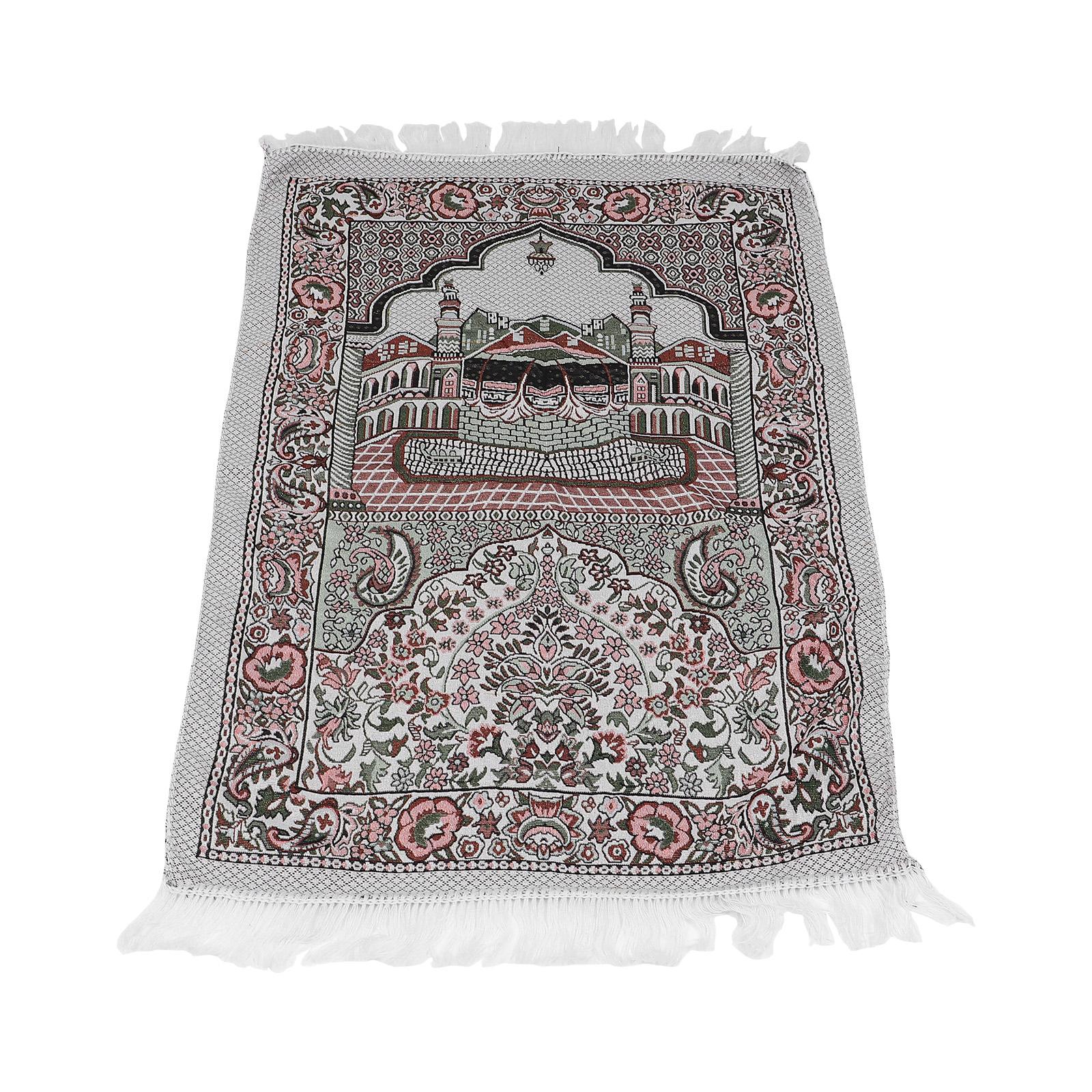 

Portable Muslim Prayer Rug With Embroidery Cotton Carpet For Home Travel Use Worship Blanket In Rugs Mats Islamic Gift 110x70x0.2cm
