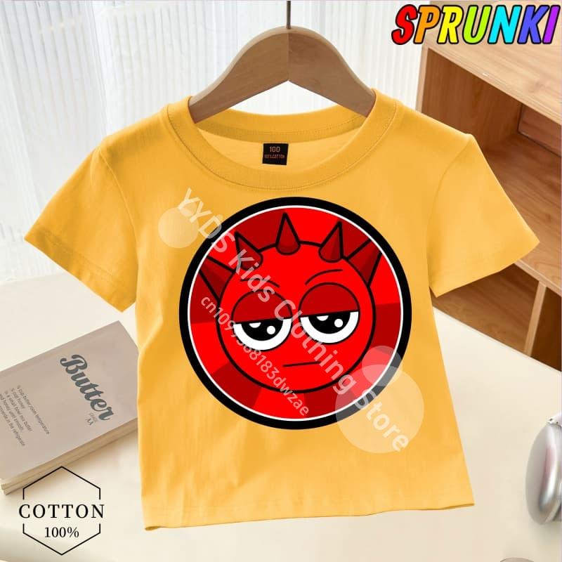 T-Shirts Kinder Sprunki T-Shirt Kinder Horrorspiel Incredibox T-Shirt Baby Mädchen Kurzarm T-Shirts Jungen Kleidung Cartoon Oberteile