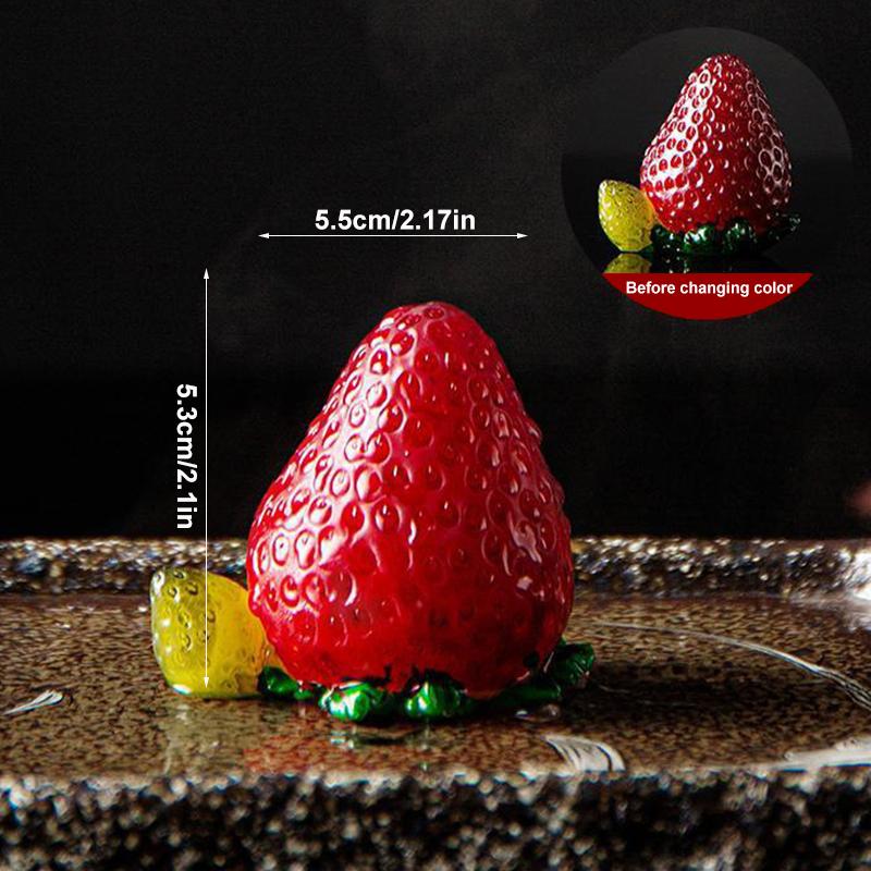 Chinese Resin Color Changing Tea Pet Lucky Fruit Model Tea Figurine Ornaments Home Tea Set Decoration Tea Ceremony Accessories