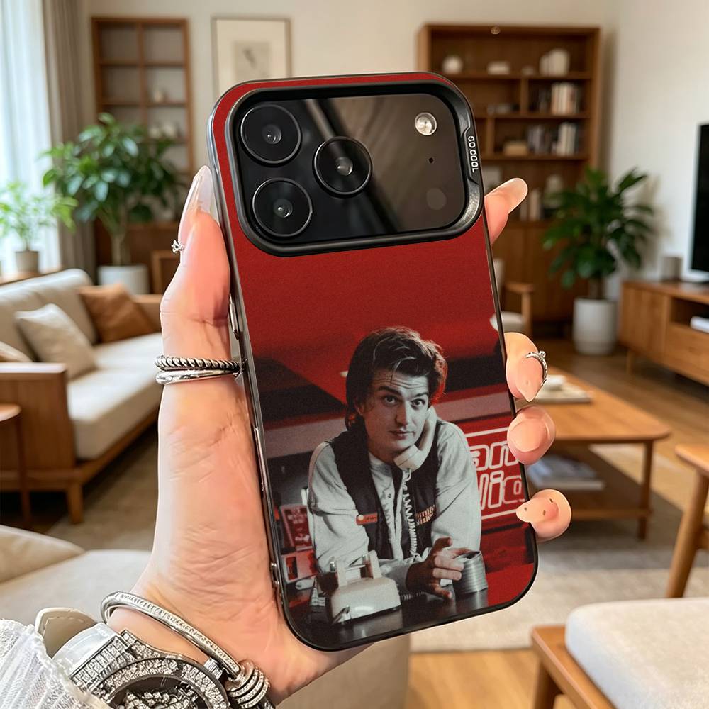 S-steve H-harrington   Phone Case For iPhone 17,16,15,14,13,12,11 Plus,Pro Max,XS,Colorful Silver Phone Case Funda Cover