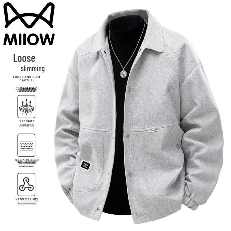 MiiOW Men's Casual Turn-Down Collar Jacket