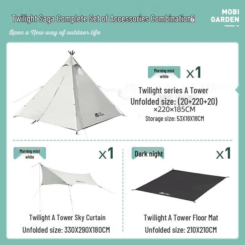 Mobigarden Multi-Person Pyramid Camping Tent