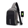 Oblique Span Chest Bag, Men's USB Rechargeable Backpack, Single Shoulder Chest Bag, Leisure Travel, Water-proof Commuter Backpack.