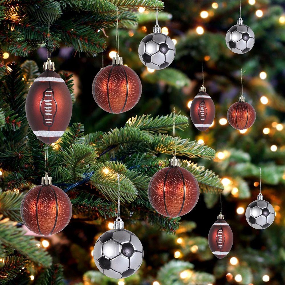 6Pcs 6cm Electroplated Ball Christmas Gifts Boxes Pendant Painted Christmas Balls