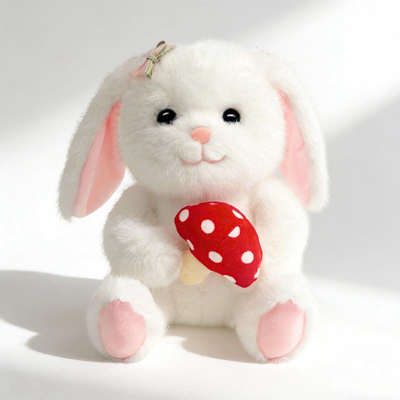 Plush Rabbit Toy With Carrot And Mushroom Design For Children Gift