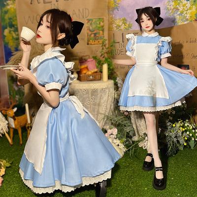 Princess Alice On The Run Blue Dress Maid Dress Maid Dress Halloween Costume French Sweet Age Reduction