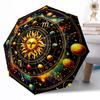 Moon and Sun Automatic Umbrella Folding Umbrella with 8 Ribs Weight for Women/Men Outdoor Accessory