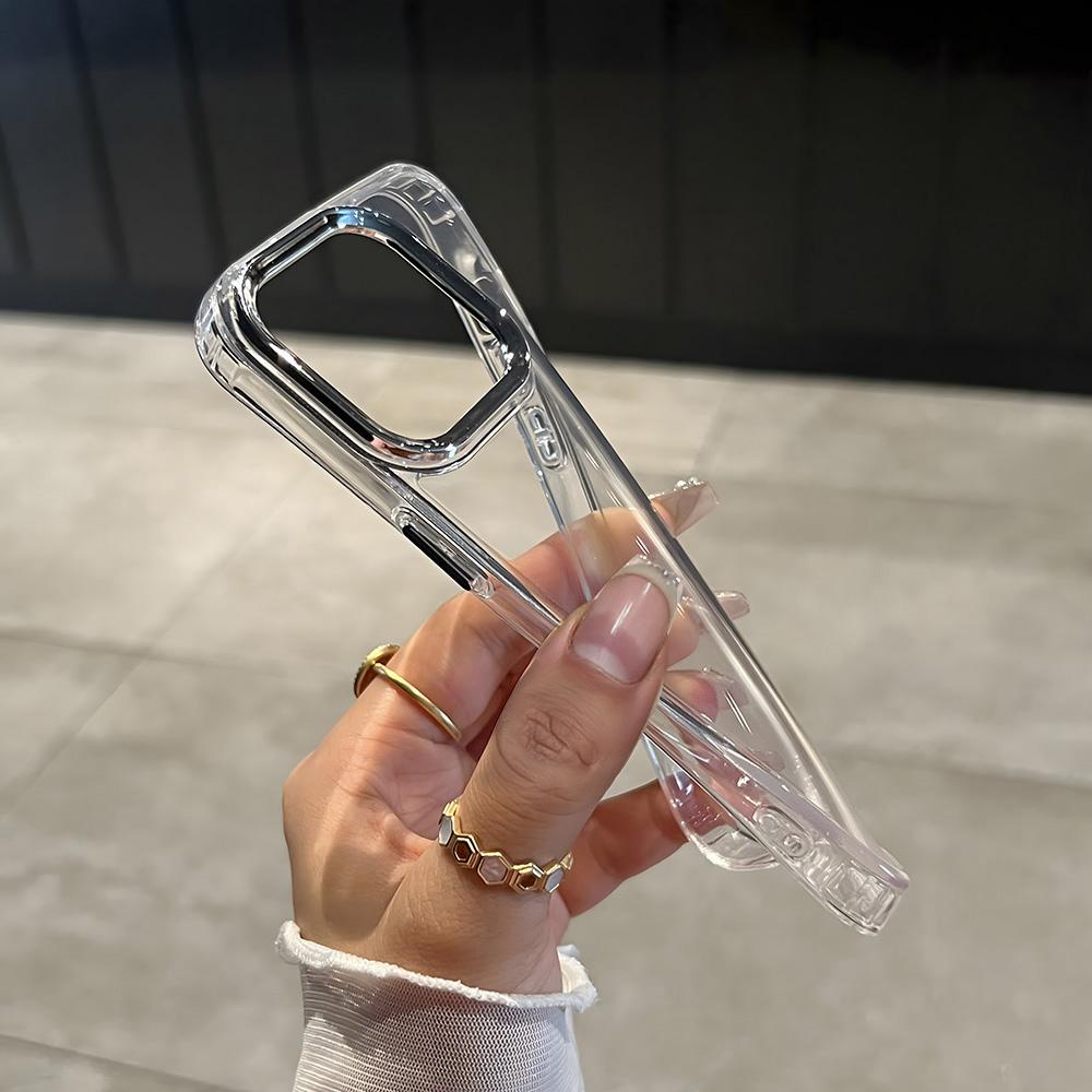 Capa de telefone transparente para iPhone 11 12 13 iPhone 13 14 15 Pro 15 16 Pro Max Samsung A15 A16 A25 A26 A55 A56 S25 S24 S22 S23 Ultra S25 Edge