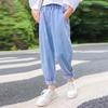 Mumu House Girls' Tencel Denim Summer Cropped Anti-Mosquito Jeans
