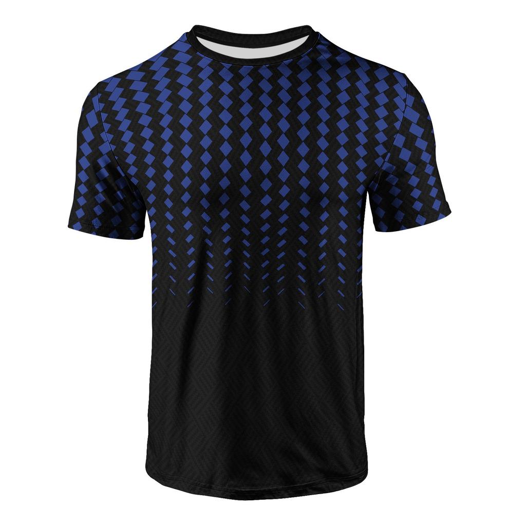 Summer Men's 3D Printed Crew Neck T-Shirt Fashion Versatile Breathable Trend Casual