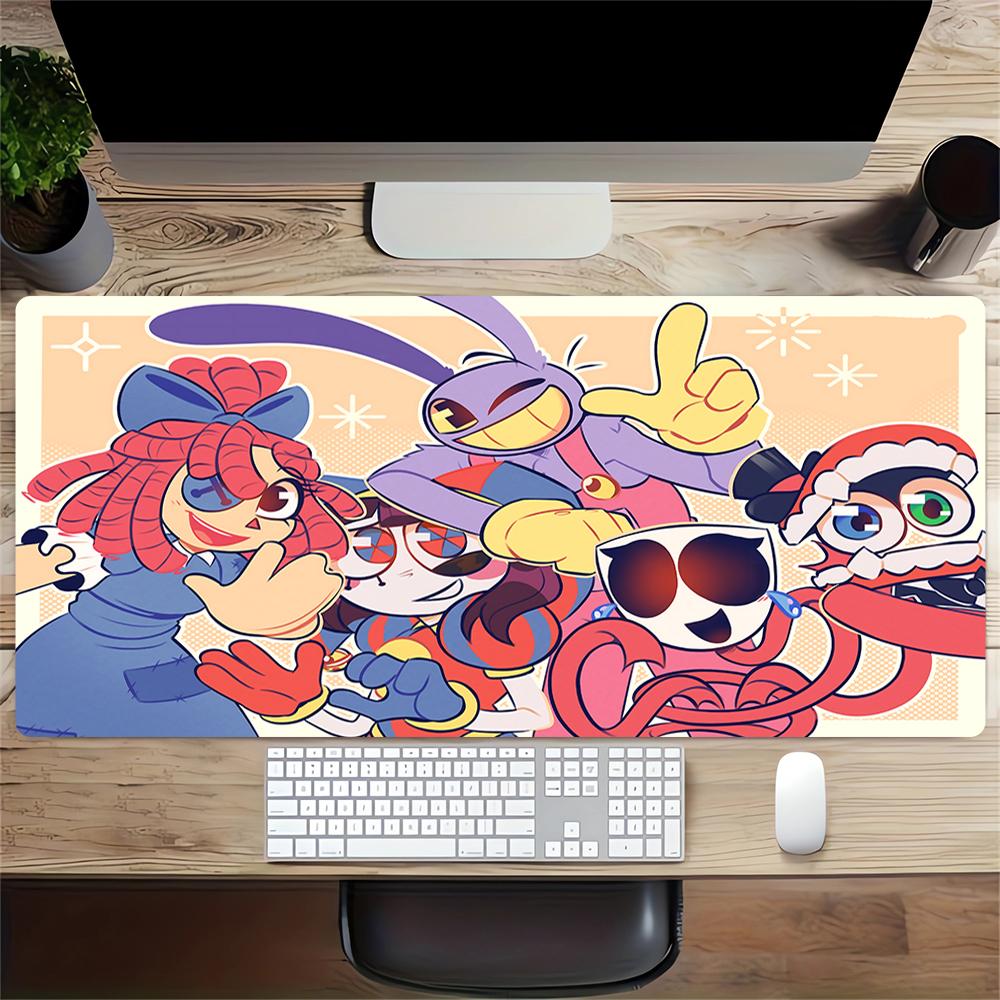 Happy Cartoon Characters Large Gaming Mouse Pad Nonslip Rubber Base Waterproof Desk Mat For Office Pc Laptop