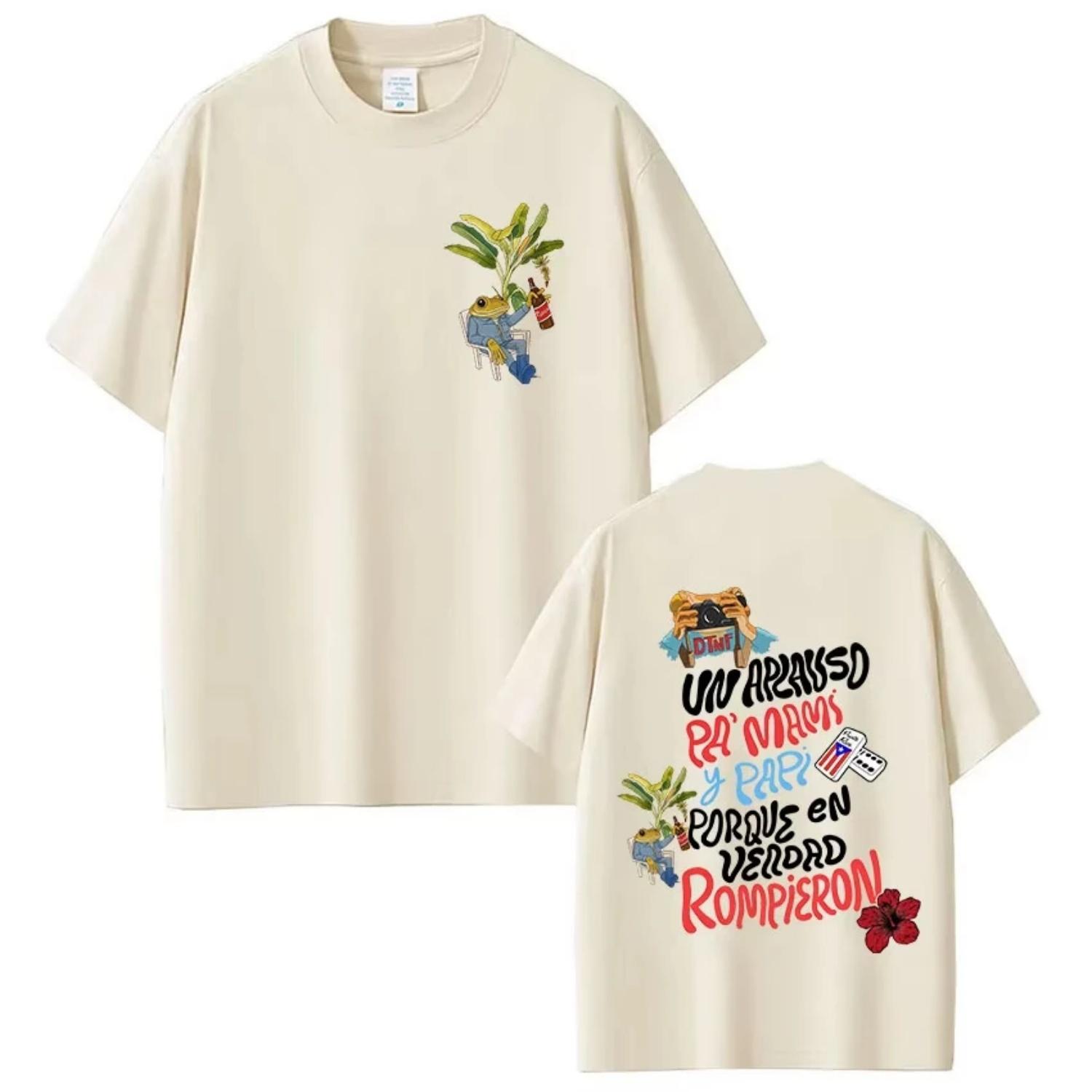 

Rapper Bad Bunny T-shirt Debi Tirar Mas Fotos DTMF World Tour T Shirts Men s Clothing Fashion Hip Hop Vintage T-shirt Streetwear S чёрный