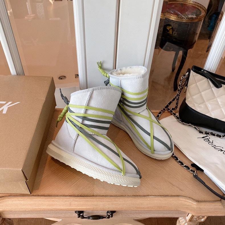 Strap fur integrated snow boots women's winter new thick hair warm boots cotton boots women