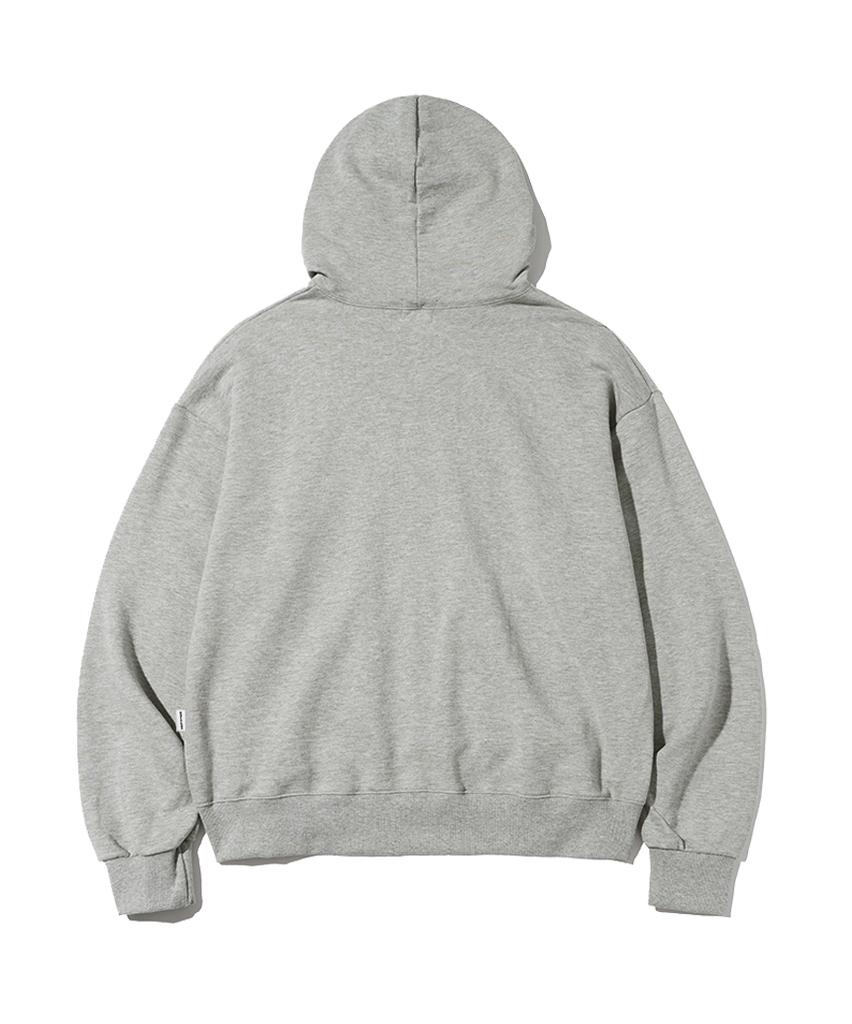 Pages Is Ii Basic Two-Way Zip-Up Hoodie Gray