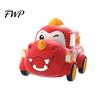 Kid Vehicle Toy Baby Cartoon Pull Back Car Toy, Squeaky Dinosaur Bear Rabbit Press and Sound Soft Silicone Gift for Toddlers Boys Girls Toys with