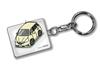 Porta-chaves Personalizado Honda Fit Shuttle GG7 GP2 Modelo Inicial Carro Branco Creme [MKJP] Cor Base
