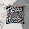 Spiral Psychedelic Pillow Case Square Pillowcase Double-Sided Printing Short Plush Sofa Cushion Cover Bedroom Bedside