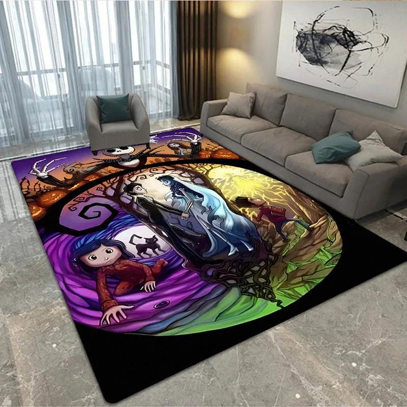 Halloween The Nightmare Before Christmas Teppich Wohnzimmer Schlafzimmer Teppich Rutschfester Teppich Zuhause Schlafzimmer Dekoration Geburtstagsgeschenk