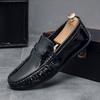 Bright Leather Doudou Shoes Men's Autumn New Men's Casual Leather Shoes Business Patent Leather Soft Sole Breathable Driving Shoes