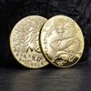 Gold Dragon Embossed Coins Silver Plated Collectible Coins Chinese Zodiac Dragon Coin  New Year
