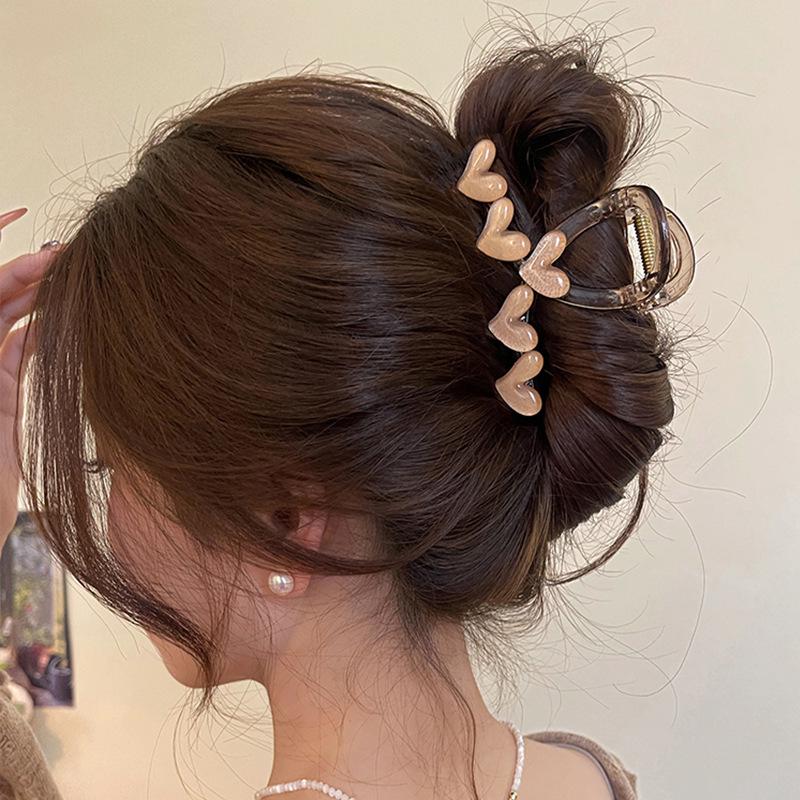 Elegant Large Hair Claw Clip for Thick Hair - High-End Korean Updo Shark Clip