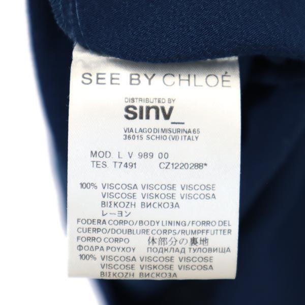 SEE BY CHLOE Short Sleeve Knee-length Dress 2 Navy Women Used