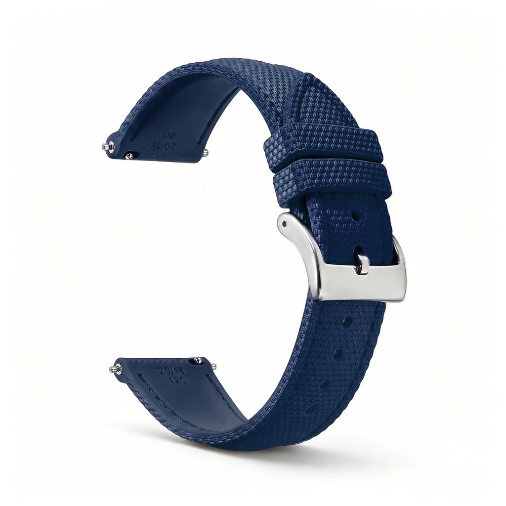 Sailcloth Fkm Watch Strap 18/19/20/21/22/23/24MM Fluororubber Watchband Quick Release Waterproof Sport Watch Band for Men