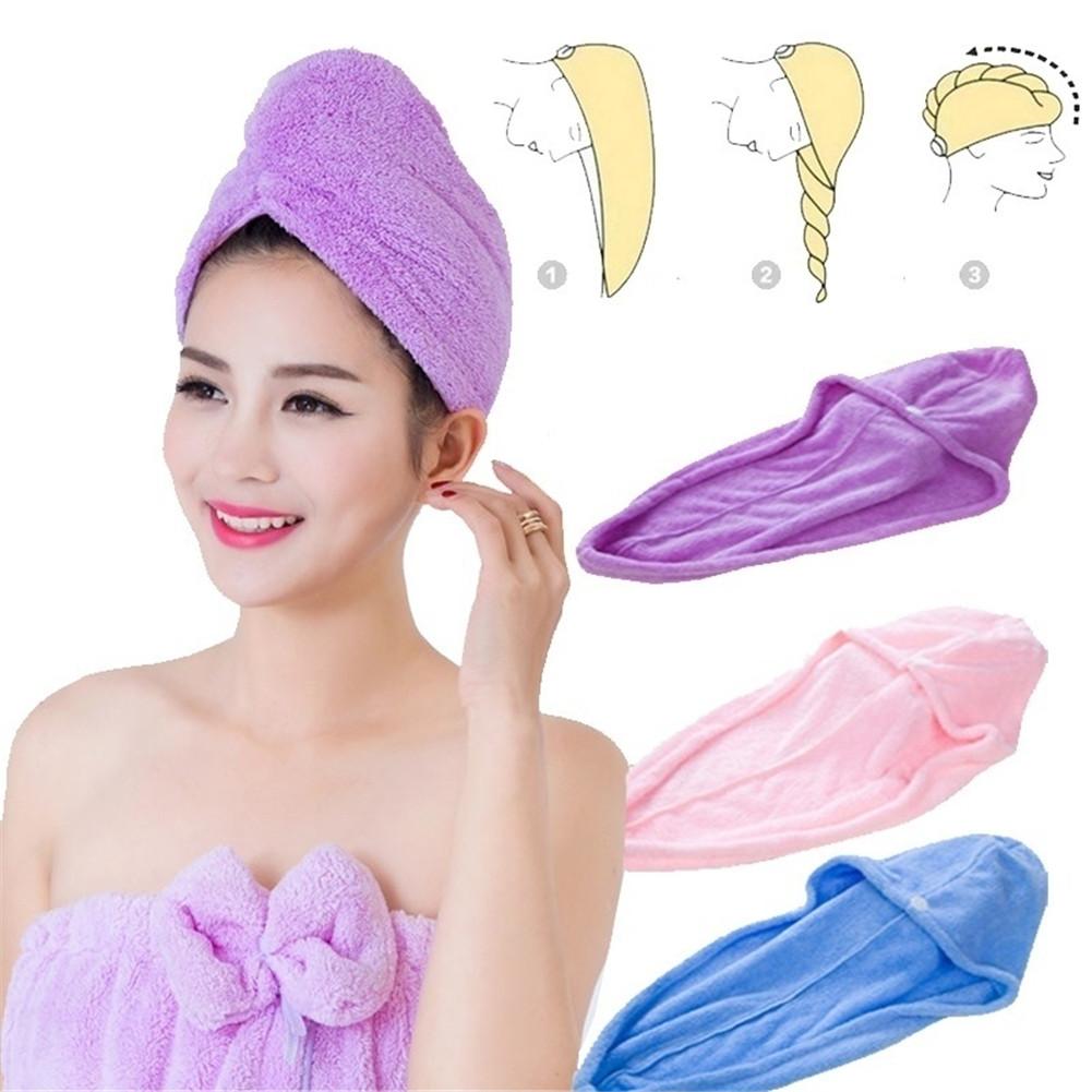 Quick Hair Dry Microfiber Towel Hair Magic Drying Turban Wrap Hat  Spa Home Bathing Hair Dry