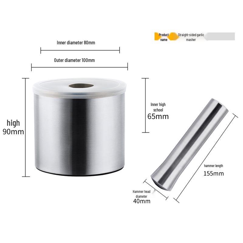 304 Stainless Steel Garlic Masher, Mincer, Peeler, and Spice Grinder