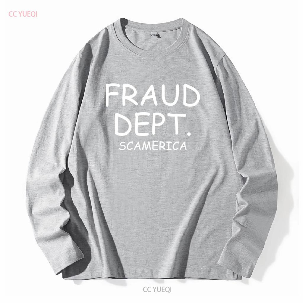 Fraud Dept Scam America T Shirt Vintage Washed Graphic Unisex Top For Everyday Wear Casual Homme Versatile Soft Breathable