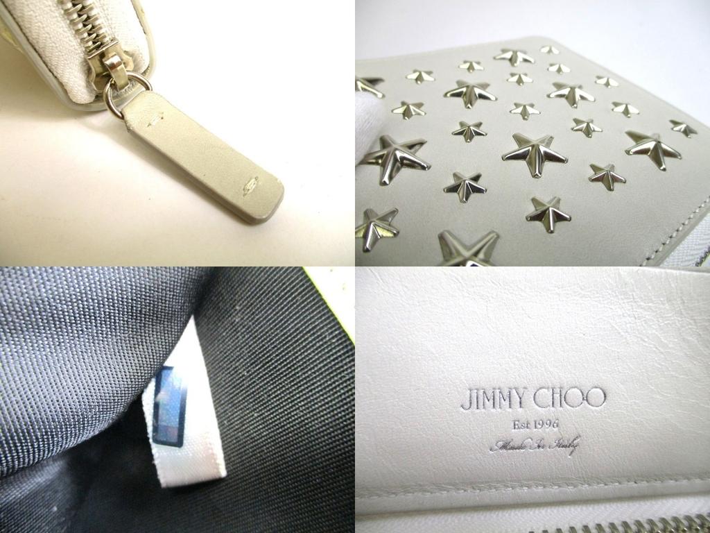 Authentic Jimmy Choo Stars Chalk Leather Bifold Wallet Compact Wallet #a859  Open Box