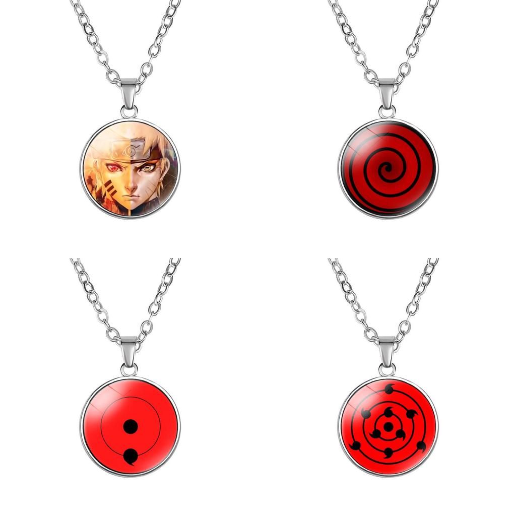 Unique Naruto Sharingan Pendant Necklace Alloy Charm Anime Collectible