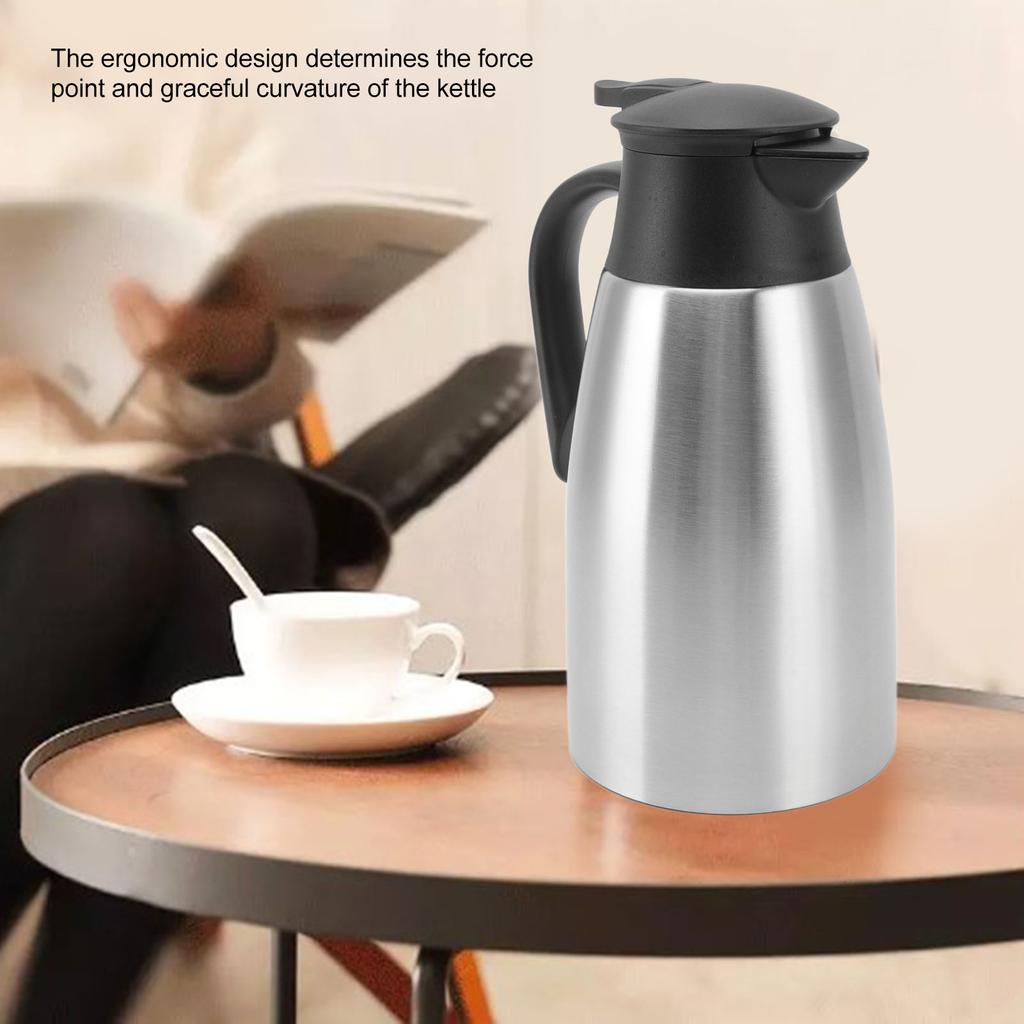 Large Capacity Press Type Thermal Kettle Inner   304  Stainless Steel Thermal Coffee   for Home Student