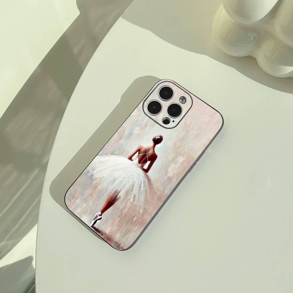 B-Ballet Dance Phone Case For iPhone 17,16,15,14,13,12,11 Pro Max, Lightweight and practical Soft Black Cover